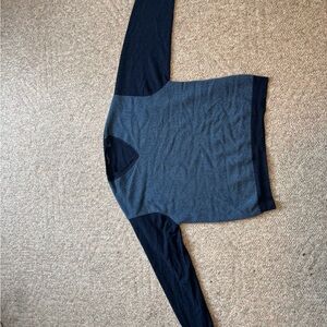 John Ashford Navy and Black Cashmere Sweater